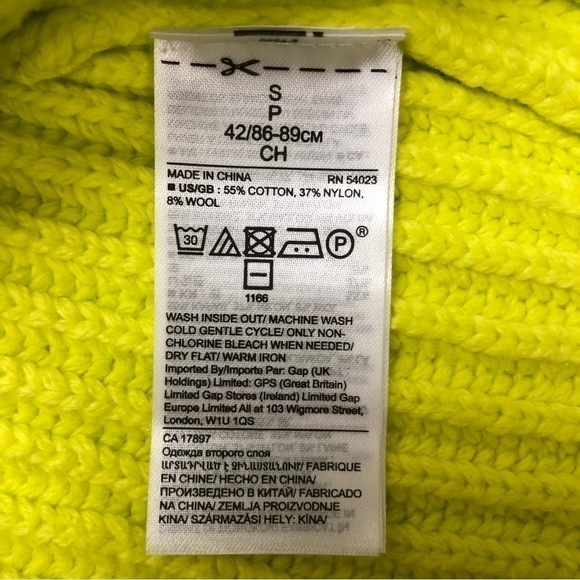 Banana Republic yellow rib knit pullover sweater Small - Picture 4 of 8